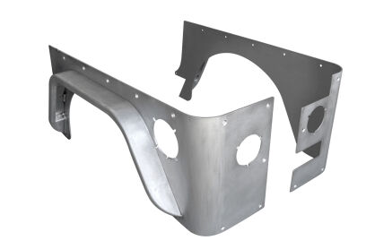 Narożniki ochronne z nadkolami tylne aluminiowe POISON SPYDER - Jeep Wrangler TJ