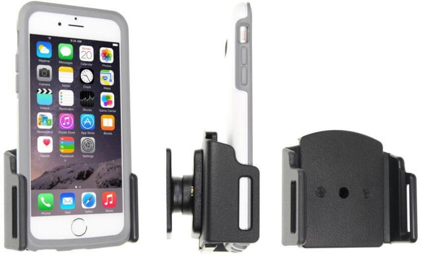 Uchwyt regulowany do Apple iPhone 6 w futerale lub obudowie o wymiarach: 62-77 mm (szer.), 6-10 mm. (grubość)
