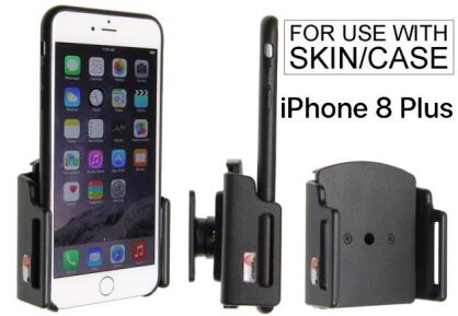 Uchwyt pasywny do Apple iPhone 8 Plus w cienkim w futerale lub obudowie o wymiarach: 75-89 mm (szer.), 2-10 mm (grubość).