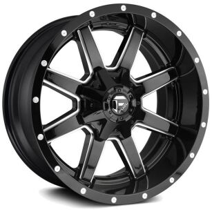 Felga aluminiowa 10x22" 6x139,7 / 6x135 ET-24 Gloss Black Milled Maverick Fuel - RAM 1500 19-on