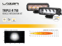 Zestaw dwóch lamp LAZER TRIPLE-R 750 (Gen2) z systemem montażu w fabrycznym grillu -  RAM 1500 (2013 - 2018) - 7
