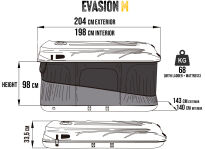 Namiot Dachowy James Baroud Evasion S Biały - 4