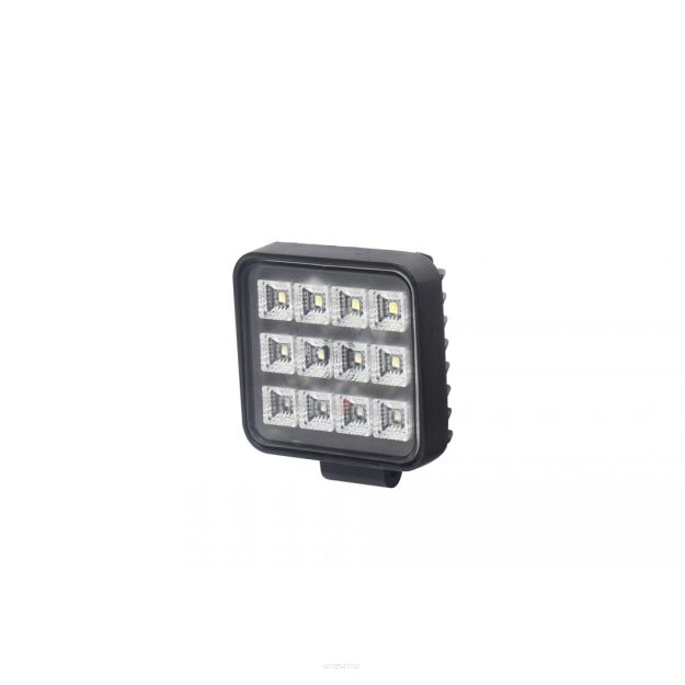 Lampa robocza 12x LED kwadrat z włącznikiem