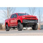 Progi, stopnie boczne srebrne Rough Country Oval Nerf Steps Crew Cab - 4