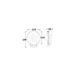 Lampa robocza LED okrągła 10-30V - 3