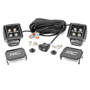 Lampy LED 2" kwadratowe white DRL Rough Country Black Series