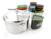 Zestaw naczyń turystycznych z patelnią 18 elementów GSI GLACIER STAINLESS CAMPER - 2