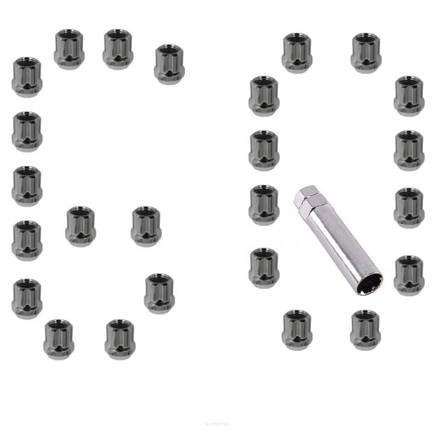 Nakrętki otwarte do kół chromowane M14x1,5 Gorilla