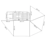 Markiza zadaszenie VICKYWOOD LEAF EXTENDED 270° Lewa 250 cm Szara - 2