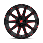 Felga aluminiowa D643 Contra Gloss Black RED Tinted Clear Fuel - 2