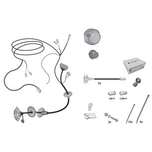 Wiązka przewodów do mocowania haka 13 PIN HAK-SYSTEM