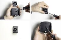 Uchwyt regulowany do Apple iPhone Xs w futerale lub obudowie o wymiarach: 70-83 mm (szer.), 2-10 mm (grubość) z możliwością wpięcia kabla lightning USB - 5