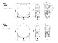 LAZER Sentinel 9'' White ze światłami pozycyjnymi – okrągła lampa LED - 12
