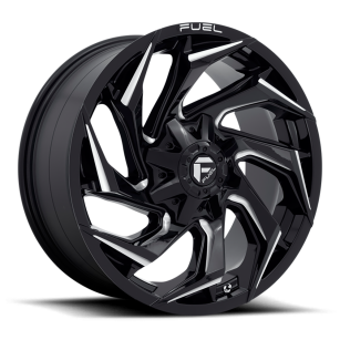 Felga aluminiowa D753 Reaction Gloss Black Milled Fuel