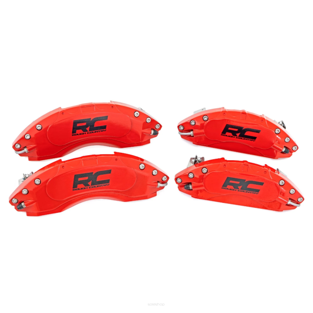 Osłony zacisków hamulcowych czerwone Rough Country