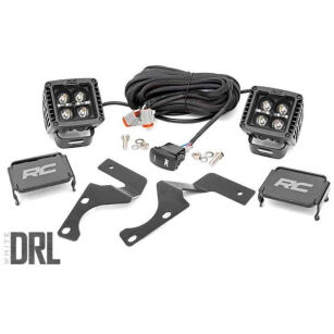Lampy LED 2" kwadratowe White DRL Rough Country Black Series