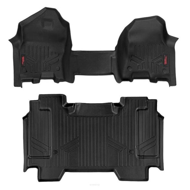 Gumowe dywaniki na podłogę model z przednią kanapą Rough Country - RAM 1500 19-on Crew Cab