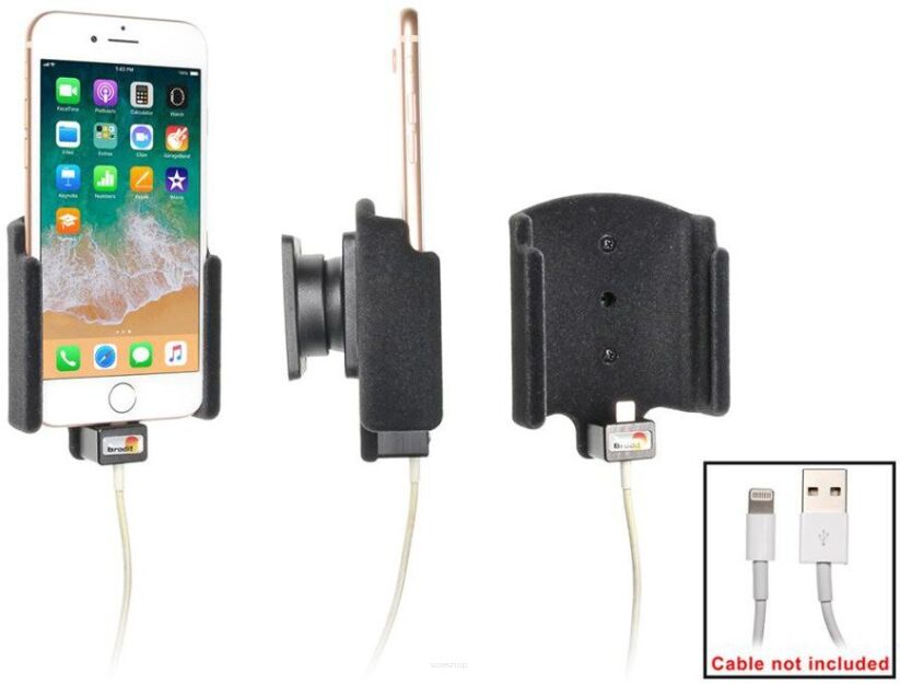 Uchwyt do Apple iPhone SE 2 (2020) z możliwością wpięcia kabla lightning USB