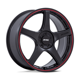 Felga aluminiowa PE003 P2E Matte Black W/ Red Lip PETROL