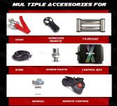 Wyciągarka elektryczna samochodowa X-BULL PRIME HRW13000A 12V 5.9 TON lina stalowa - 5