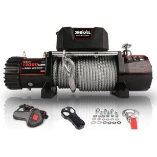Wyciągarka elektryczna samochodowa X-BULL PRIME HRW13000A 12V 5.9 TON lina stalowa