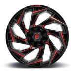 Felga aluminiowa D755 Reacion Gloss Black Milled/Red Tint Fuel - 3