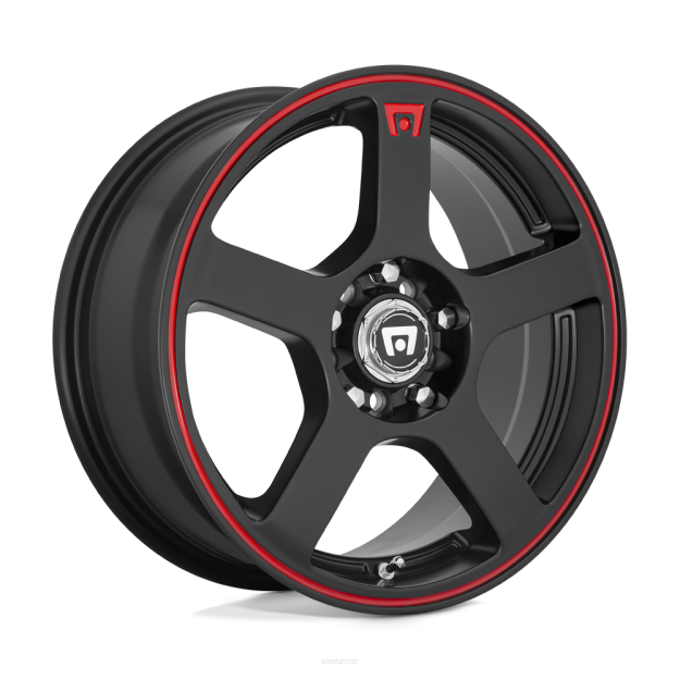 Felga aluminiowa MR116 FS5 Matte Black W/ Red Stripe MOTEGI RACING