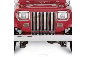 Wkładki grilla chromowane Smittybilt - Jeep Wrangler YJ