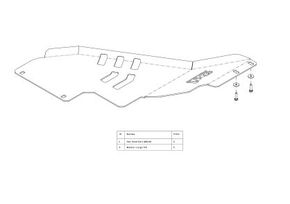 Osłona reduktora Ford F150 F-150 2009-2014 aluminiowa