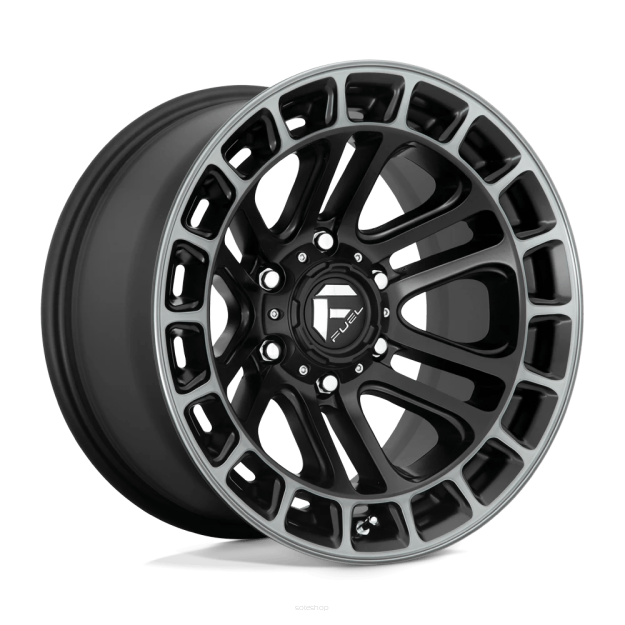 Felga aluminiowa D720 Heater Matte Black Double Dark Tint Machined Fuel