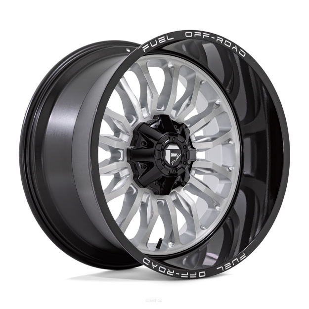 Felga aluminiowa D798 ARC Silver Brushed Face W/ Milled Black Lip FUEL