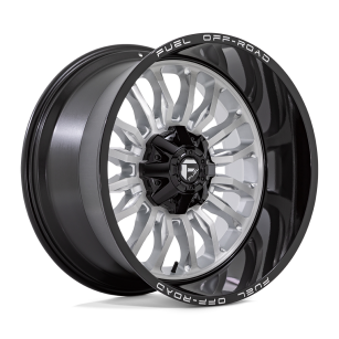 Felga aluminiowa D798 ARC Silver Brushed Face W/ Milled Black Lip FUEL