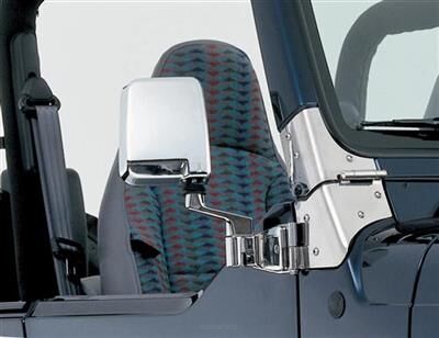 Zawiasy szyby przedniej polerowane SMITTYBILT - Jeep Wrangler YJ