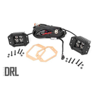Lampy LED 2" kwadratowe amber DRL spot Rough Country Black Series