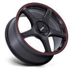 Felga aluminiowa PE003 P2E Matte Black W/ Red Lip PETROL - 3
