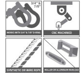 Aluminiowy Zaczep liny do wyciągarki A.W.S. SMITTYBILT - 2