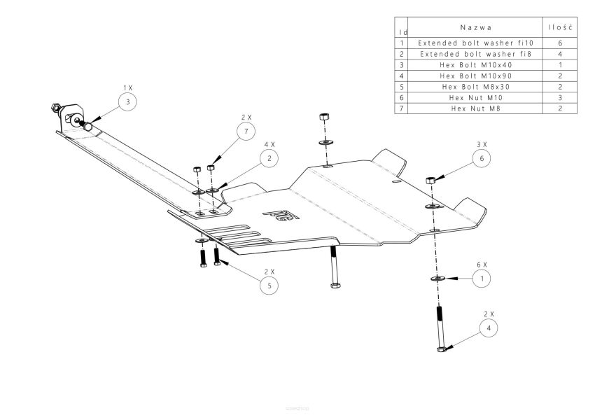 Osłona reduktora Toyota Tundra 2007-2014 aluminiowa