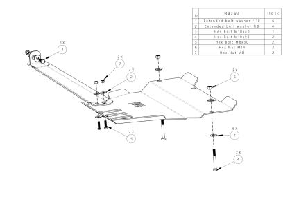 Osłona reduktora Toyota Tundra 2007-2014 aluminiowa