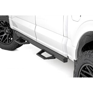 Progi, stopnie boczne regulowane aluminiowe Rough Country SRL2 Double Cab