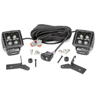 Lampy LED 2" kwadratowe amber DRL Rough Country Black Series