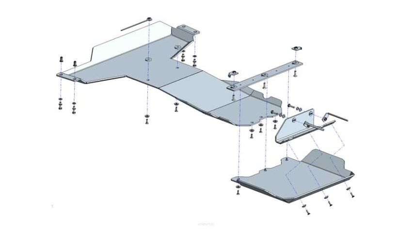 OSŁONA SKRZYNI BIEGÓW I REDUKTORA FORD RANGER RAPTOR 19 -