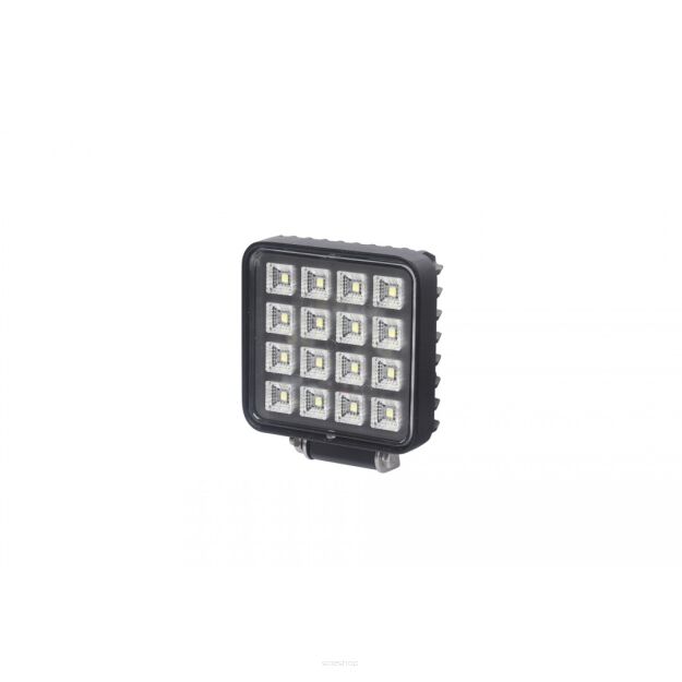 Lampa robocza 16x LED kwadrat z włącznikiem