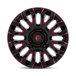 Felga aluminiowa D829 Quake Gloss Black Milled RED Tint Fuel - 3
