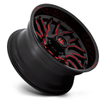 Felga aluminiowa D808 HURRICANE Gloss Black Milled Red Tint FUEL - 3