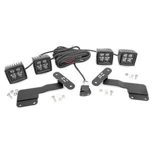 Lampy LED 2" Cool White DRL z mocowaniem Rough Country Black Series