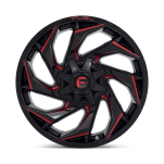 Felga aluminiowa D755 REACTION Gloss Black Milled W/ Red Tint FUEL - 2