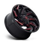 Felga aluminiowa D755 REACTION Gloss Black Milled W/ Red Tint FUEL - 3