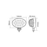 Lampa robocza 13x LED owalna Pro - 2