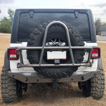 Zderzak aluminiowy tył z mocowaniem na koło zapasowe GenRight - 3