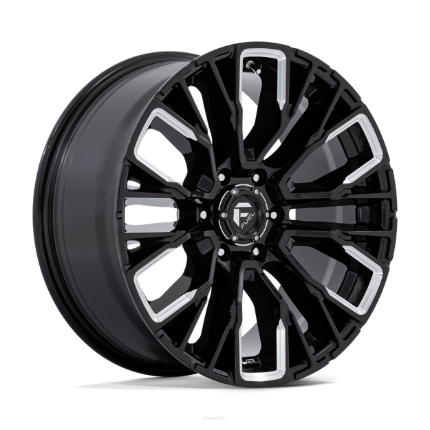 Felga aluminiowa D849 REBAR Gloss Black Milled FUEL